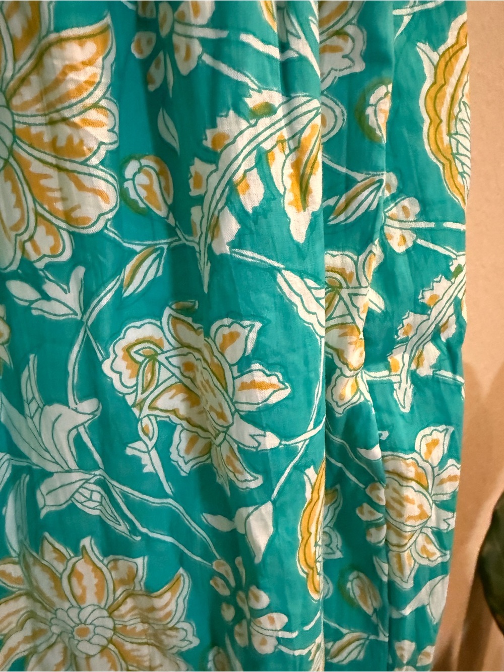 Jaipur Morni Floral Print Tie-Up Neck Puff Sleeves Pure Cotton A-Line Dress - Picture 6 of 9